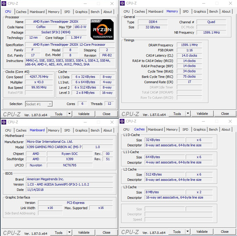 cpuid game mode AMD RYZEN THREADRIPPER 2920X PROCESSOR REVIEW