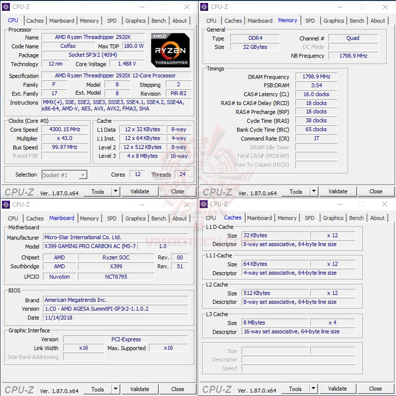 cpuid43 AMD RYZEN THREADRIPPER 2920X PROCESSOR REVIEW