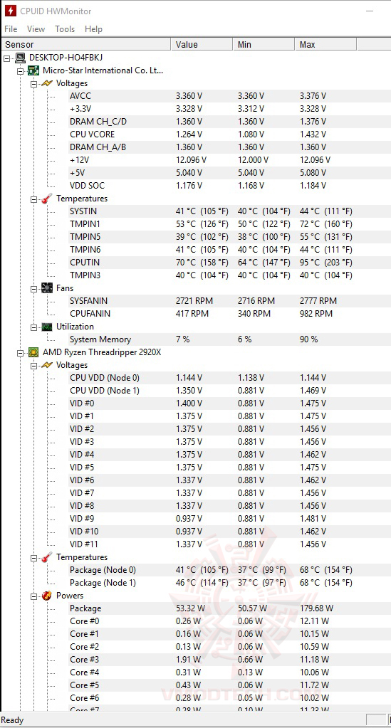 hwm Thermaltake Toughpower iRGB PLUS 1050W Platinum Review