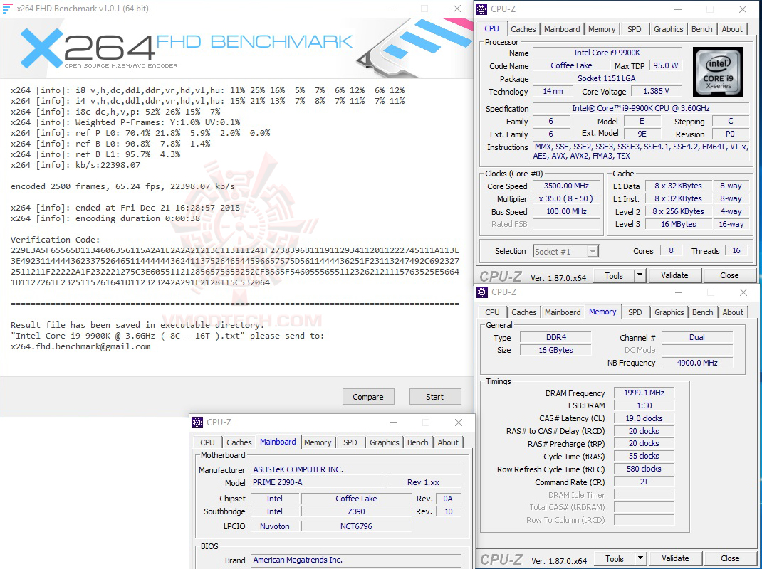 x264 1 ASUS PRIME Z390 A REVIEW