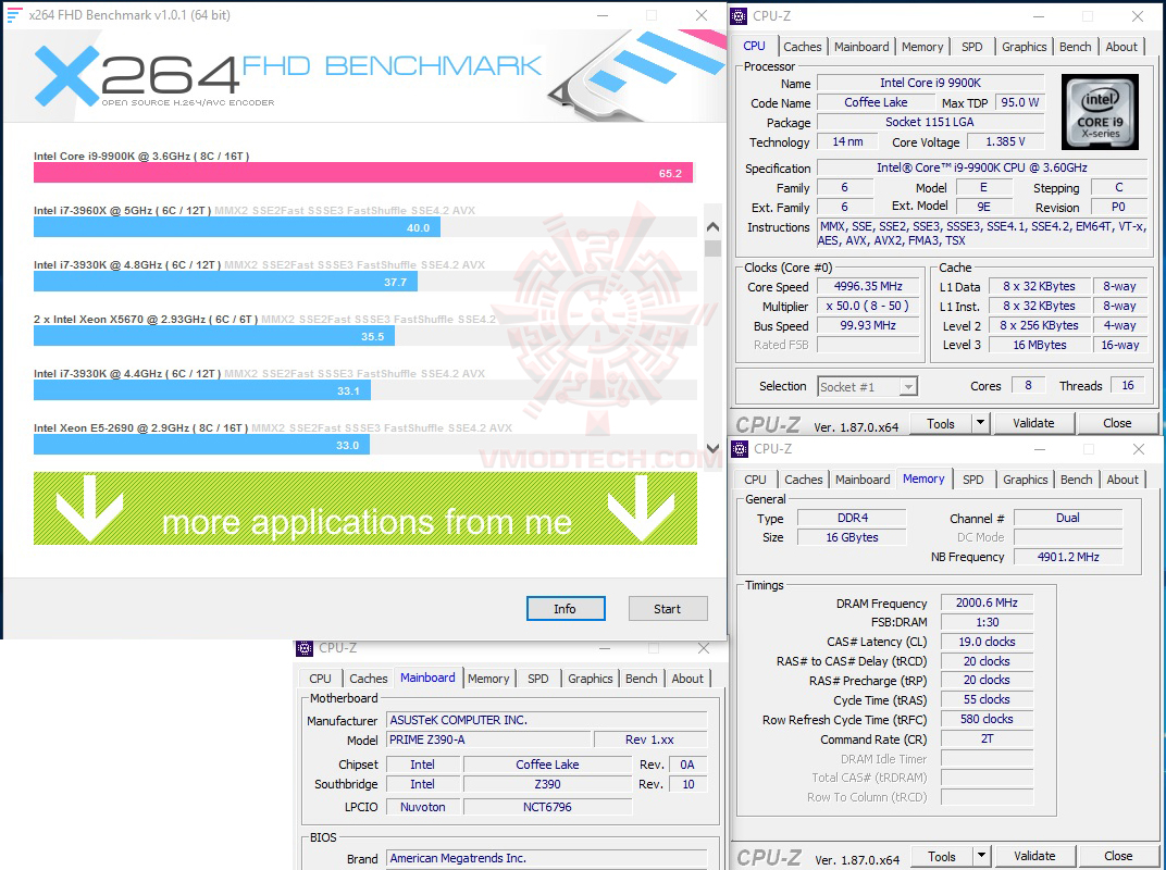 x264 ASUS PRIME Z390 A REVIEW