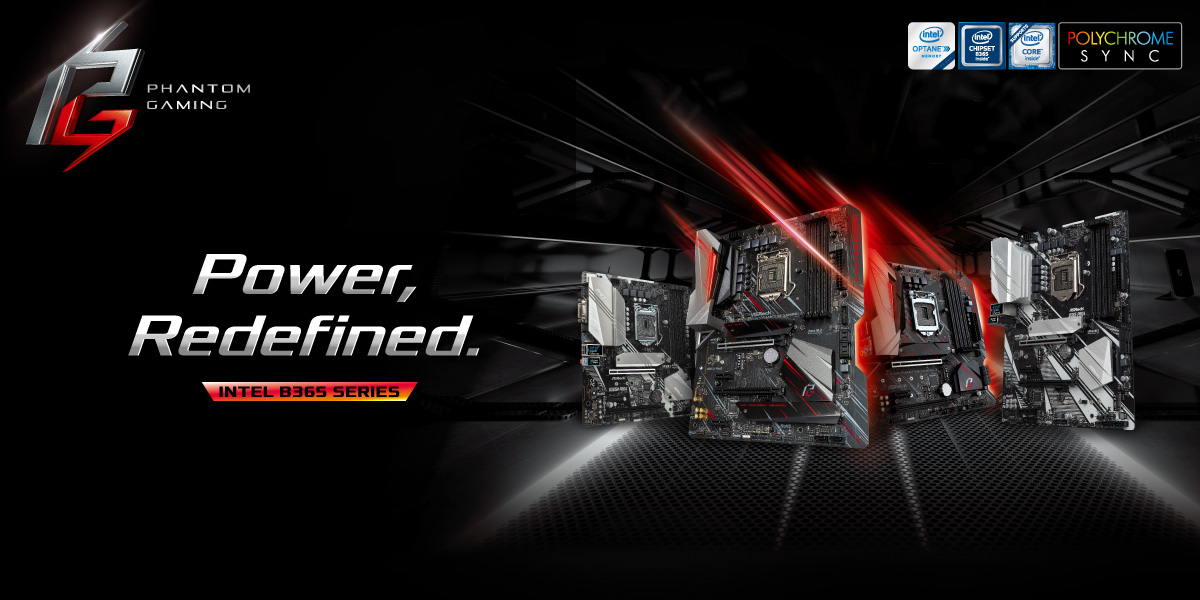 b365 b365 ASRock เตรียมเปิดตัวผลิตภัณฑ์รุ่นใหม่ล่าสุดทั้งเมนบอร์ด B365 Phantom Gaming series รุ่นใหม่ล่าสุด , DeskMini A300 และ Graphics Cards ในงาน CES 2019 ที่จะถึงนี้