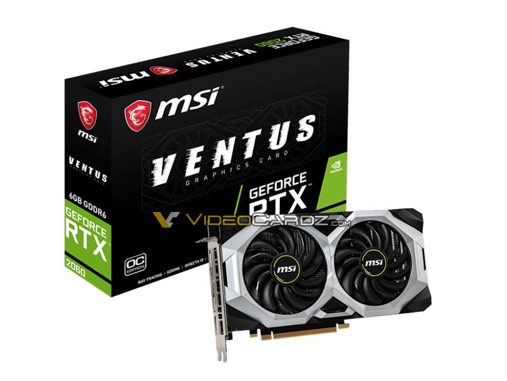 msi rtx 2060 ventus 1000x751 หลุดมาให้ชมก่อนเปิดตัว MSI GeForce RTX 2060 AERO, VENTUS และ GAMING 3รุ่นใหม่ล่าสุด