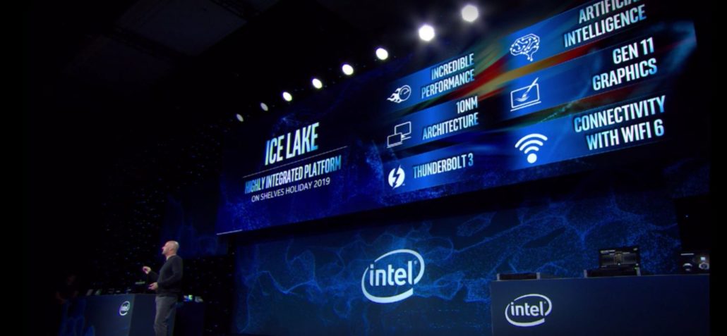 ice lake 1030x477 Intel เปิดตัวซีพียูรุ่นใหม่ล่าสุด Ice Lake Mobility SOC ขนาดสถาปัตย์ 10nm HVM พร้อมกราฟฟิกการ์ด Intel Gen 11 graphics ในตัวและ Thunderbolt 3 ใหม่ล่าสุด