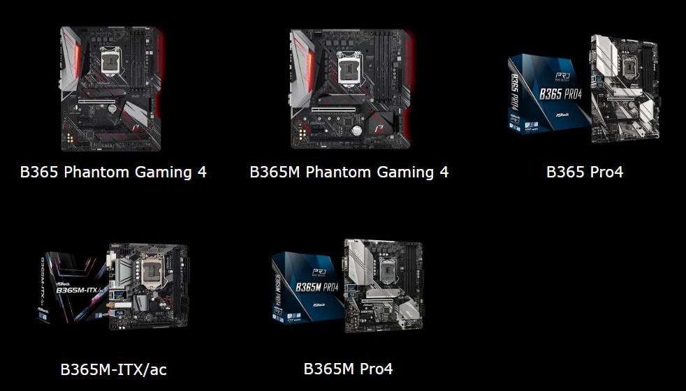 asrock-b365-phantom-gaming-all asrock b365 phantom gaming all ASRock เปิดตัวเมนบอร์ด Intel B365 series Phantom Gaming และ Pro series 5 รุ่นสุดแกร่ง