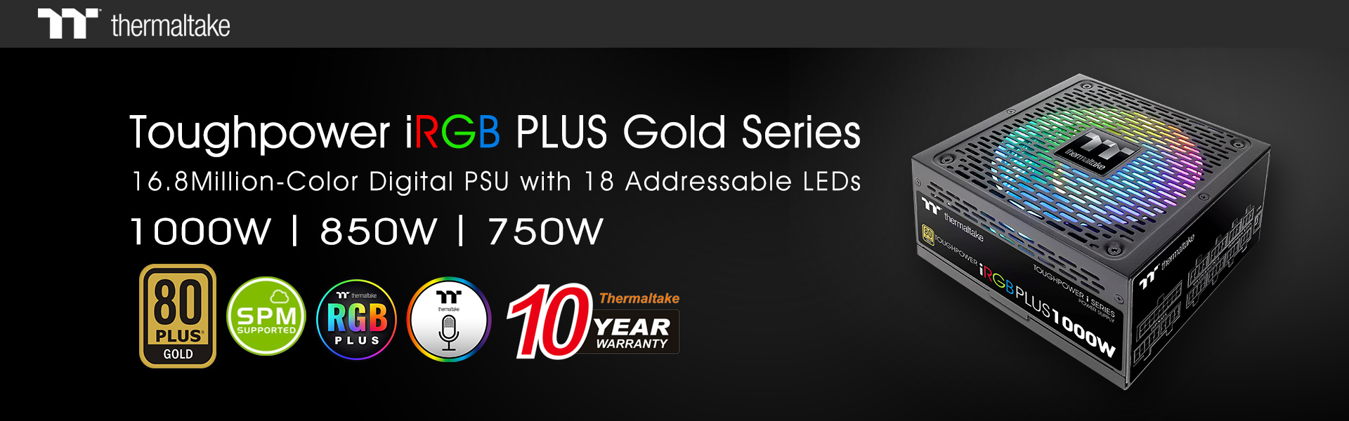 thermaltake new toughpower irgb plus gold series 1 Thermaltake เปิดตัวเพาวเวอร์ซัพพลาย Toughpower iRGB PLUS Gold Series TT Premium Edition รุ่นใหม่ล่าสุดในงาน CES2019 