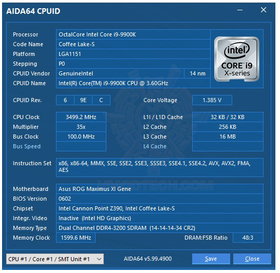 aida64 64 ASUS ROG MAXIMUS XI GENE REVIEW