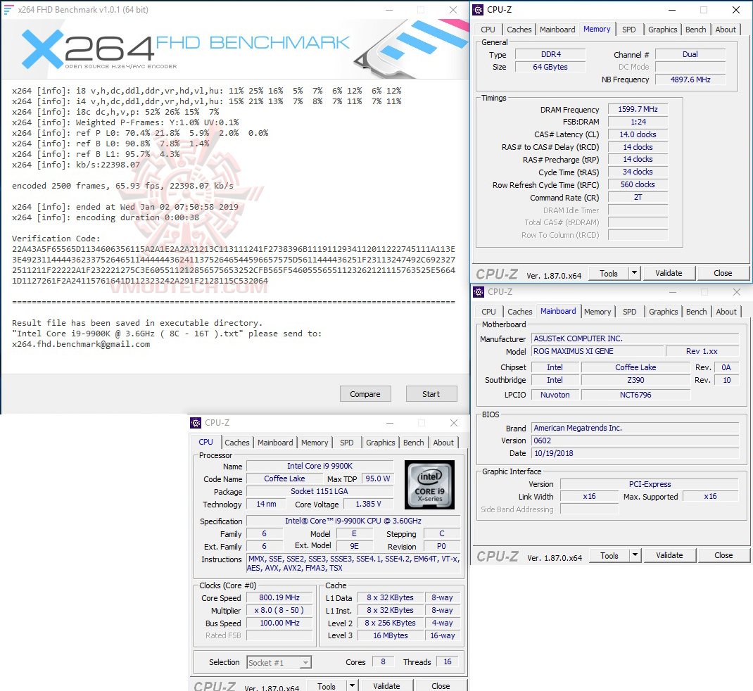 x264 64 1 ASUS ROG MAXIMUS XI GENE REVIEW