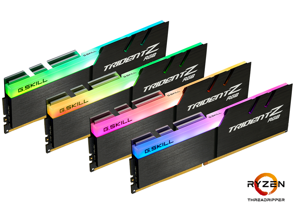 G.SKILL เปิดตัวแรมรุ่นใหม่ล่าสุด Trident Z RGB DDR4-3466 32GB (4x8GB) ที่ใช้งานกับเมนบอร์ด AMD X399 Platform  