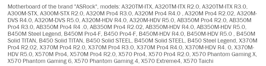 asrock x570 หลุดข้อมูลรายชื่อเมนบอร์ด X570 แพลตฟอร์ม AMD รุ่นใหม่ล่าสุดที่ยังไม่เปิดตัวอย่างเป็นทางการมากถึง 9รุ่น 