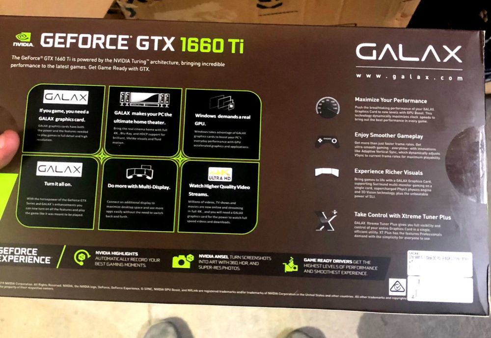 galax geforce gtx 1660 ti back 1000x689 มาแน่แล้ว!!เผยภาพกล่อง GALAX GeForce GTX 1660 Ti รุ่นใหม่ล่าสุดที่พร้อมวางจำหน่าย 
