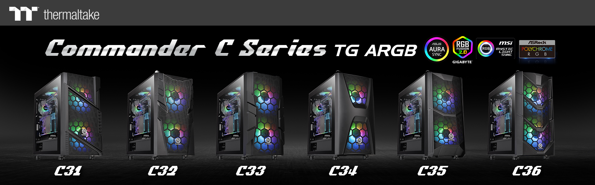 thermaltake-new-commander-c-series_-2 thermaltake new commander c series 2 Thermaltake เปิดตัวเคสรุ่นใหม่ล่าสุด Commander C Series TG ARGB มากถึง 6รุ่น พร้อมกระจกนิรภัย Tempered Glass และพัดลม Dual 200mm ARGB Fans แบบจัดเต็ม