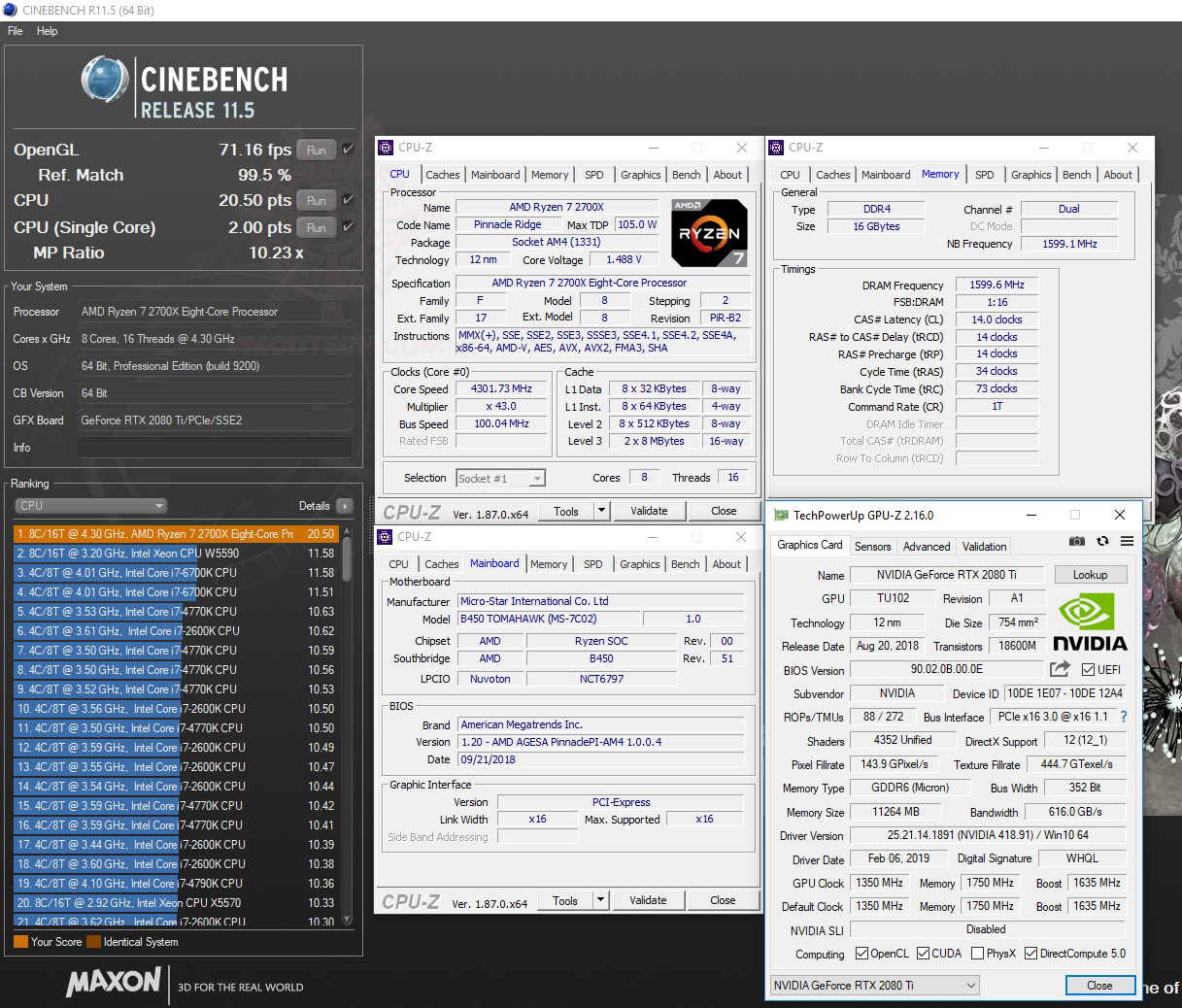 c11 MSI B450 TOMAHAWK REVIEW