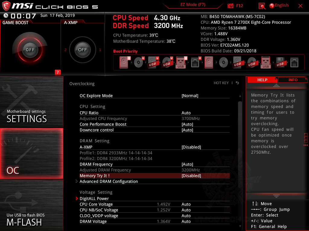 msi snapshot MSI B450 TOMAHAWK REVIEW