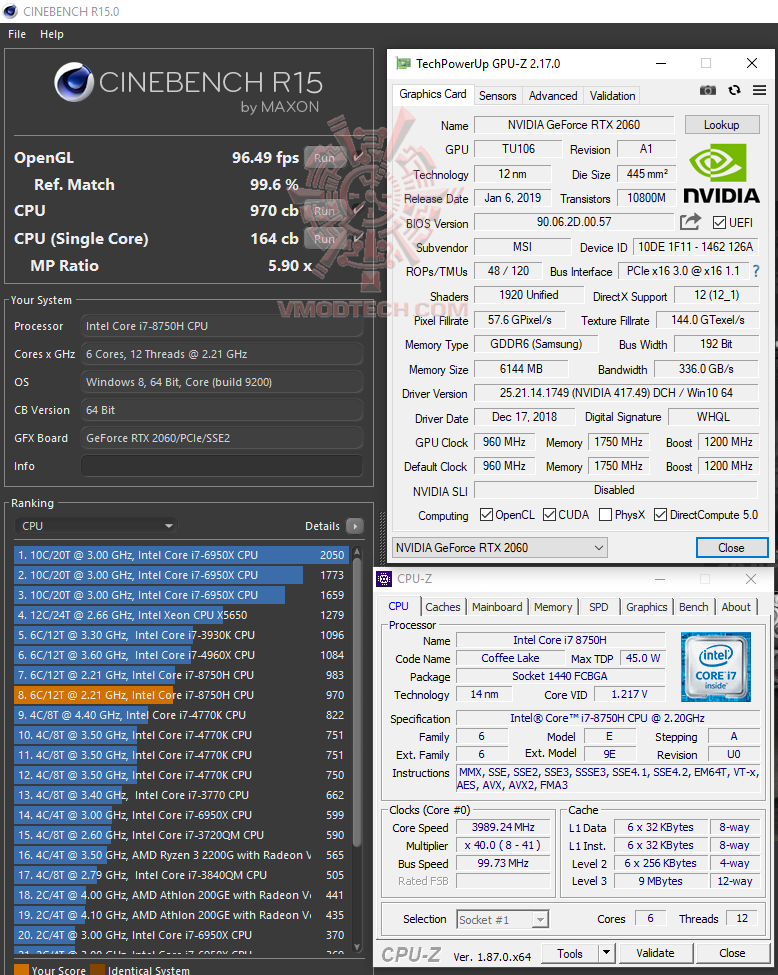 cbr15 cbr15 MSI GL63 8SE with Nvidia RTX 2060 Review