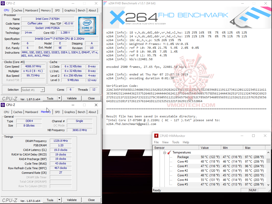 x264 x264 MSI GL63 8SE with Nvidia RTX 2060 Review