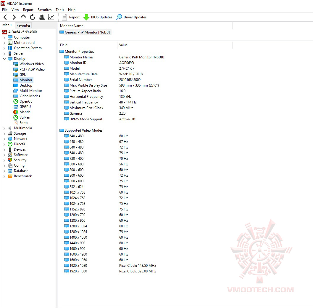 info AOPEN LED 27” HC1 Series 27HC1RPbidpx Curve Screen GAMING MONITOR 144Hz Review