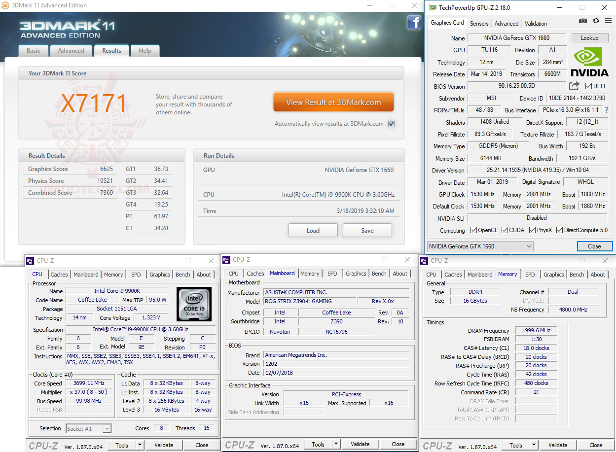 11x MSI GEFORCE GTX 1660 GAMING X 6G & Intel Core i9 9900K REVIEW