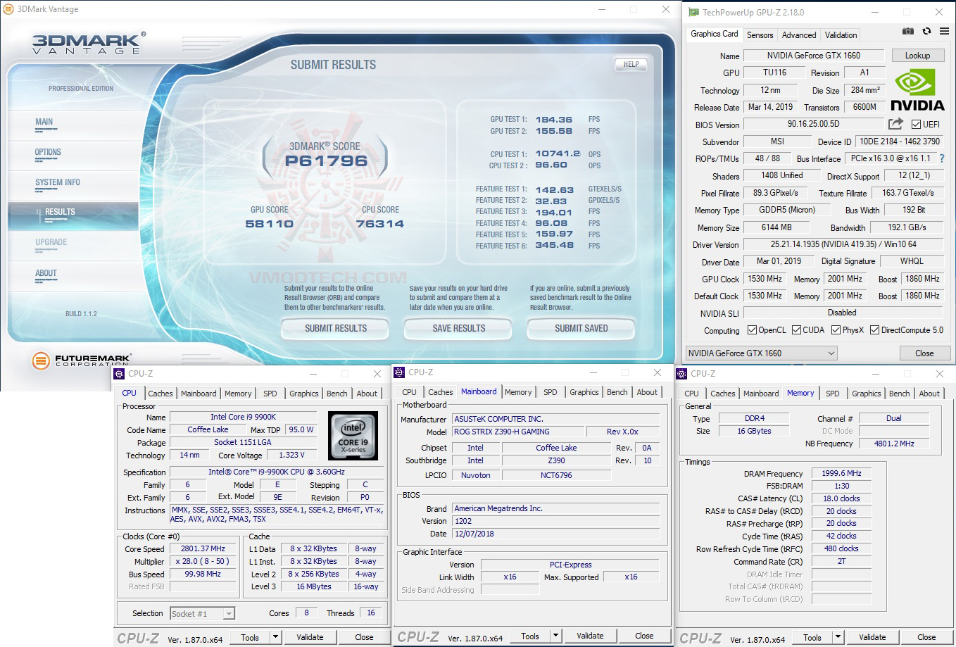 vt MSI GEFORCE GTX 1660 GAMING X 6G & Intel Core i9 9900K REVIEW