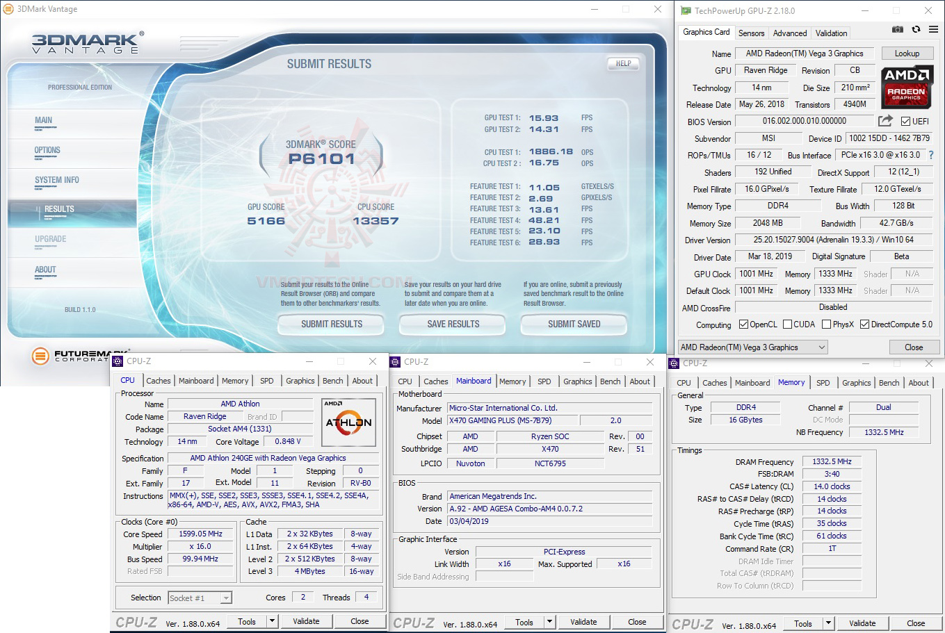 vt AMD Athlon 240GE Processor with Radeon Vega 3 Graphics Review 