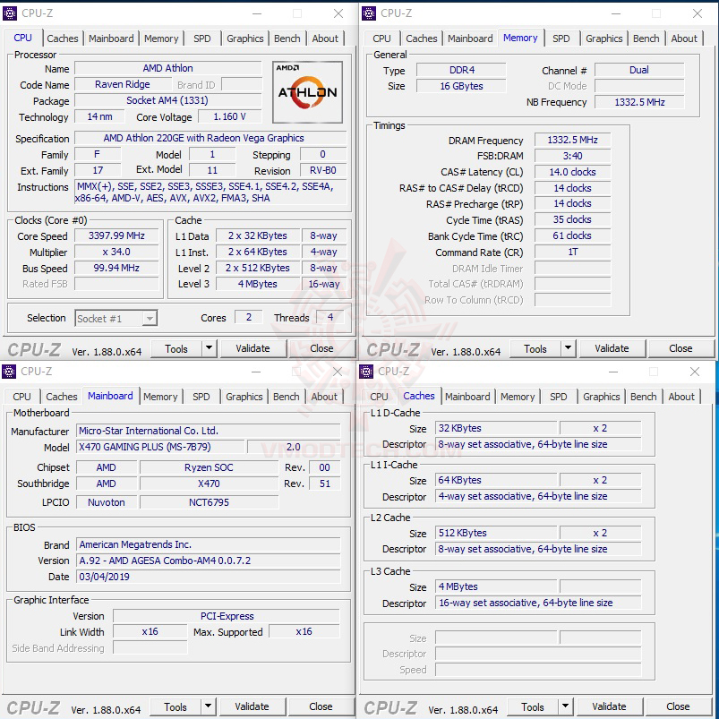 cpuid AMD Athlon 220GE Processor with Radeon Vega 3 Graphics Review 