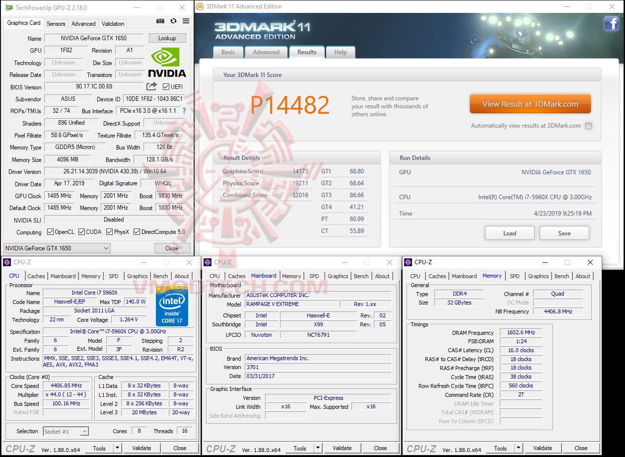 ASUS GeForce GTX 1650 ROG STRIX Gaming Review 3DMark 11