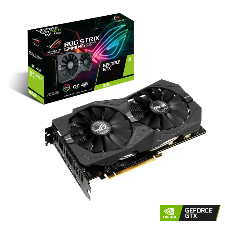 rog-strix-gtx1650-o4g-gaming_boxvga rog strix gtx1650 o4g gaming boxvga 720x720 ASUS เปิดตัวกราฟิกการ์ด Geforce GTX1650 ในซีรีส์ ROG Strix, Dual และ Phoenix