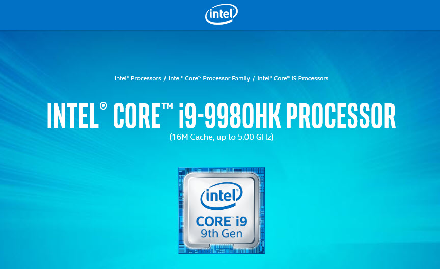 2019 04 25 12 47 55 Intel เปิดตัวซีพียู Intel Core i9 9980HK รุ่นใหม่ล่าสุดลงแล๊ปท๊อปอย่างเป็นทางการด้วยสเปก 8คอร์ 16เทรดด้วยความเร็ว 5Ghz ในระดับ Top End แล๊ปท๊อปตัวแรงโดยเฉพาะ!!