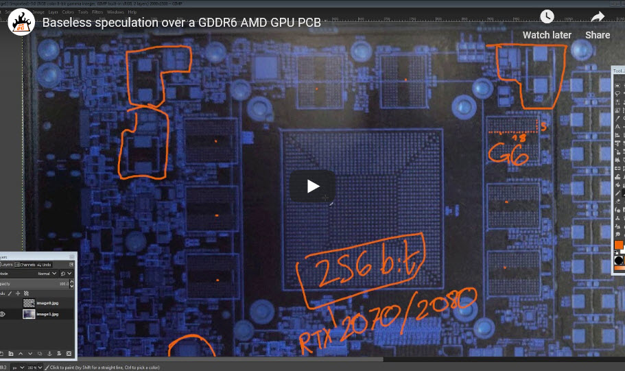 2019 04 28 9 17 28 หลุดภาพ PCB ที่คาดว่าเป็นการ์ดจอ AMD NAVI 7nm ที่ดูแล้วอาจจะใช้แรม 256 bit GDDR6 