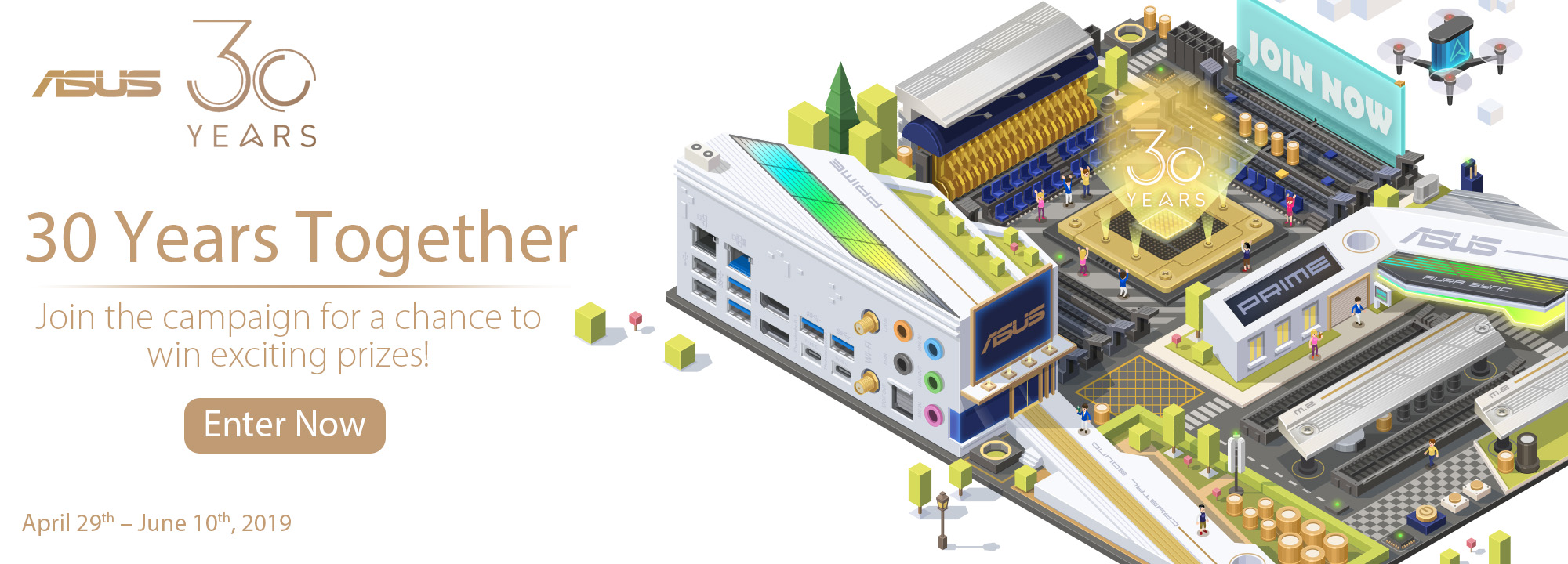 30 years together campaign banner 2000x720 ASUS จัดกิจกรรมพิเศษฉลองครบรอบ 30 ปี เพื่อเป็นการขอบคุณลูกค้าที่สนับสนุนกันมาอย่างยาวนานกว่า 3 ทศวรรษ