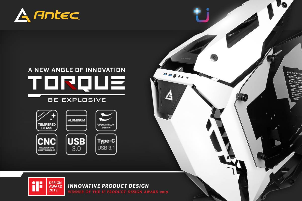  เอสเซนตี้ รีซอร์สเซสเปิดตัวสุดยอดเคส ANTEC TORQUE เคสดีไซน์ล้ำ วัสดุหรู งานตัดระดับ CNC มีรางวัลการันตี iF Design Award ปี 2019