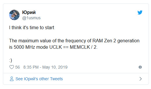 2019 05 12 12 16 11 ซีพียู AMD RYZEN 3000 สถาปัตย์ Zen2 อาจจะโอเวอร์คล๊อกแรมทะลุความเร็ว DDR4 5000Mhz กันเลยทีเดียว !!