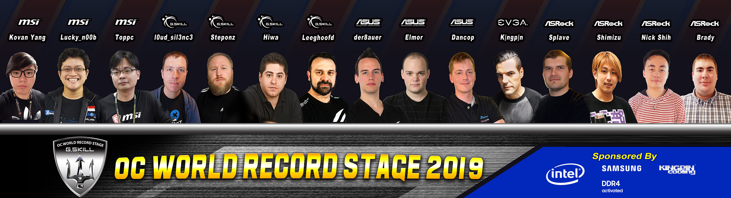 record stage line up G.SKILL ประกาศของเชิญชมงานแข่งขันโอเวอร์คล๊อก Overclocking Event และม๊อดเคส Mod Showcase ในบูธ G.SKILL งาน Computex 2019