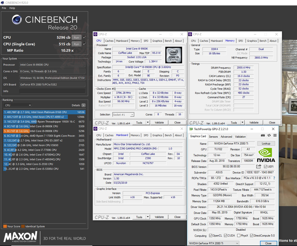 c20 MSI MPG Z390 GAMING PRO CARBON REVIEW
