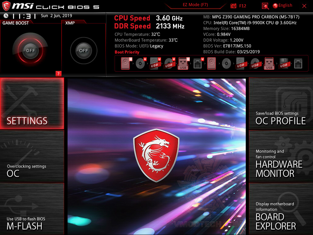 msi snapshot MSI MPG Z390 GAMING PRO CARBON REVIEW