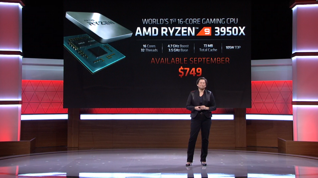 amd ryzen 9 3950x processor 1030x577 AMD เปิดตัวซีพียู AMD Ryzen 9 3950X กับจำนวนคอร์ 16 Cores 32 Threads ความเร็ว 4.7 GHz Boost ในราคา 749ดอลล่าสหรัฐฯในเดือนกันยายน2019 ที่จะถึงนี้