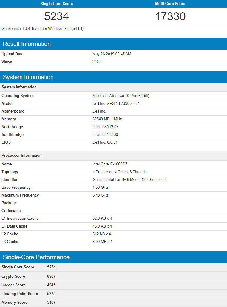 intel core i7 1065g7 10nm ice lake cpu หลุดผลทดสอบ Intel Core i7 1065G7 Ice Lake ขนาด 10nm ปะทะ AMD Ryzen 7 3750H Picasso ขนาด 12nm อย่างไม่เป็นทางการ  