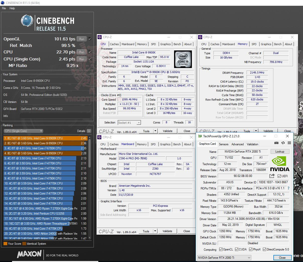 c11 MSI Z390 A PRO REVIEW