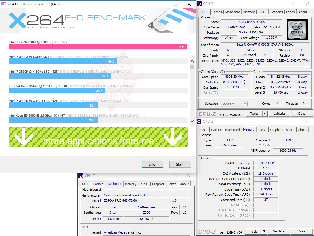 x264 MSI Z390 A PRO REVIEW