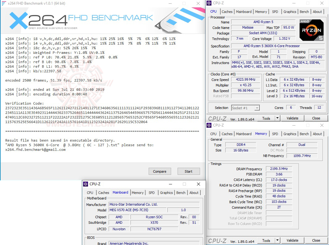 x264 1 oc MSI MEG X570 ACE REVIEW
