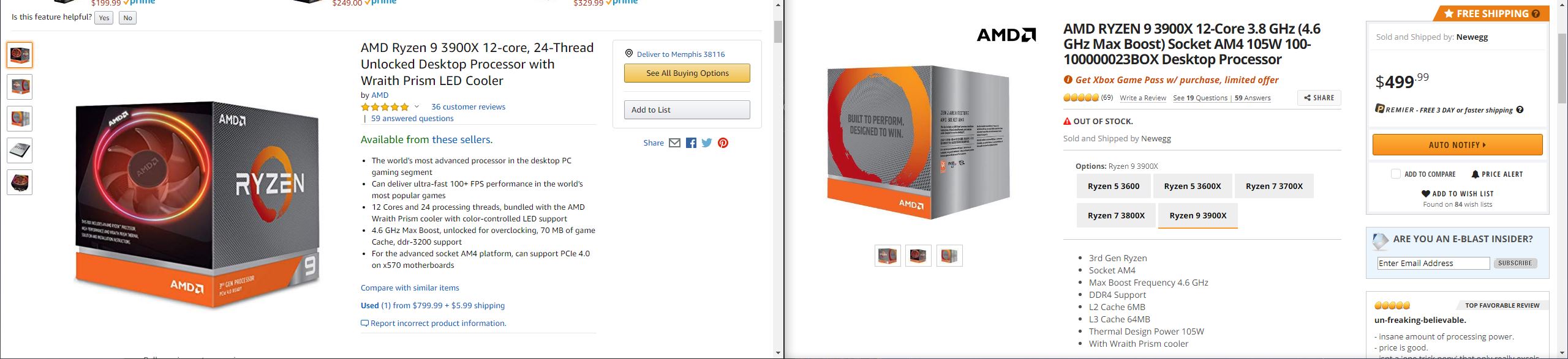 ryzen cheep 11 AMD RYZEN9 3900X ขายดีในจนยอดสั่งซื้อไม่พอและการ์ดจอ RADEON RX 5700XT เตรียมลดราคาลงอีกในเว็บไซต์ออนไลน์ต่างประเทศ