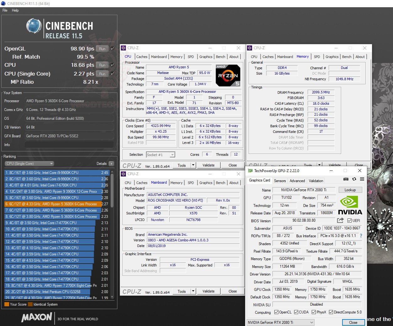 c11 ASUS ROG Crosshair VIII Hero (WI FI) Review
