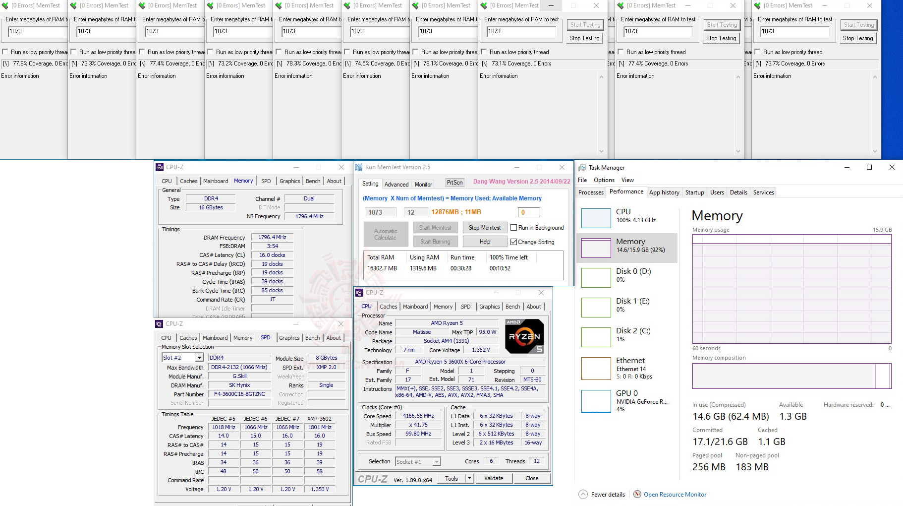 test3600 test3600 G.SKILL Trident Z Neo DDR4 3600MHz CL16 19 19 39 1.35V 16GB (2x8GB) Review