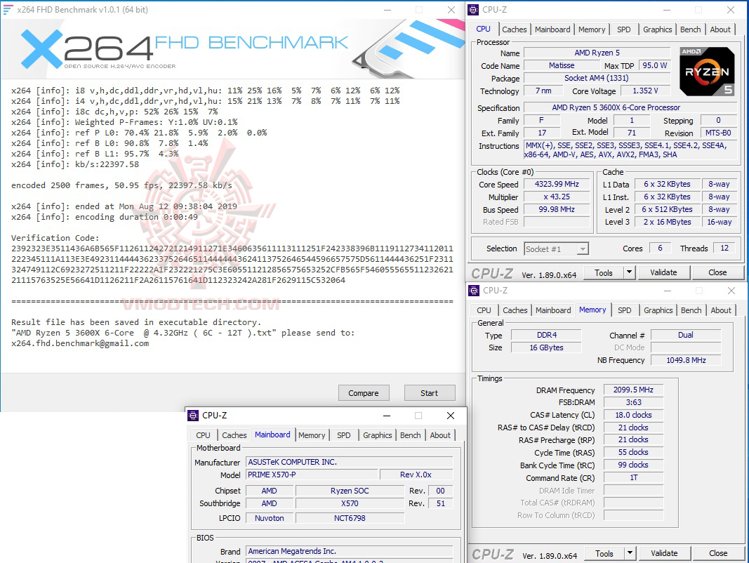 x264 1 ASUS PRIME X570 P/CSM REVIEW