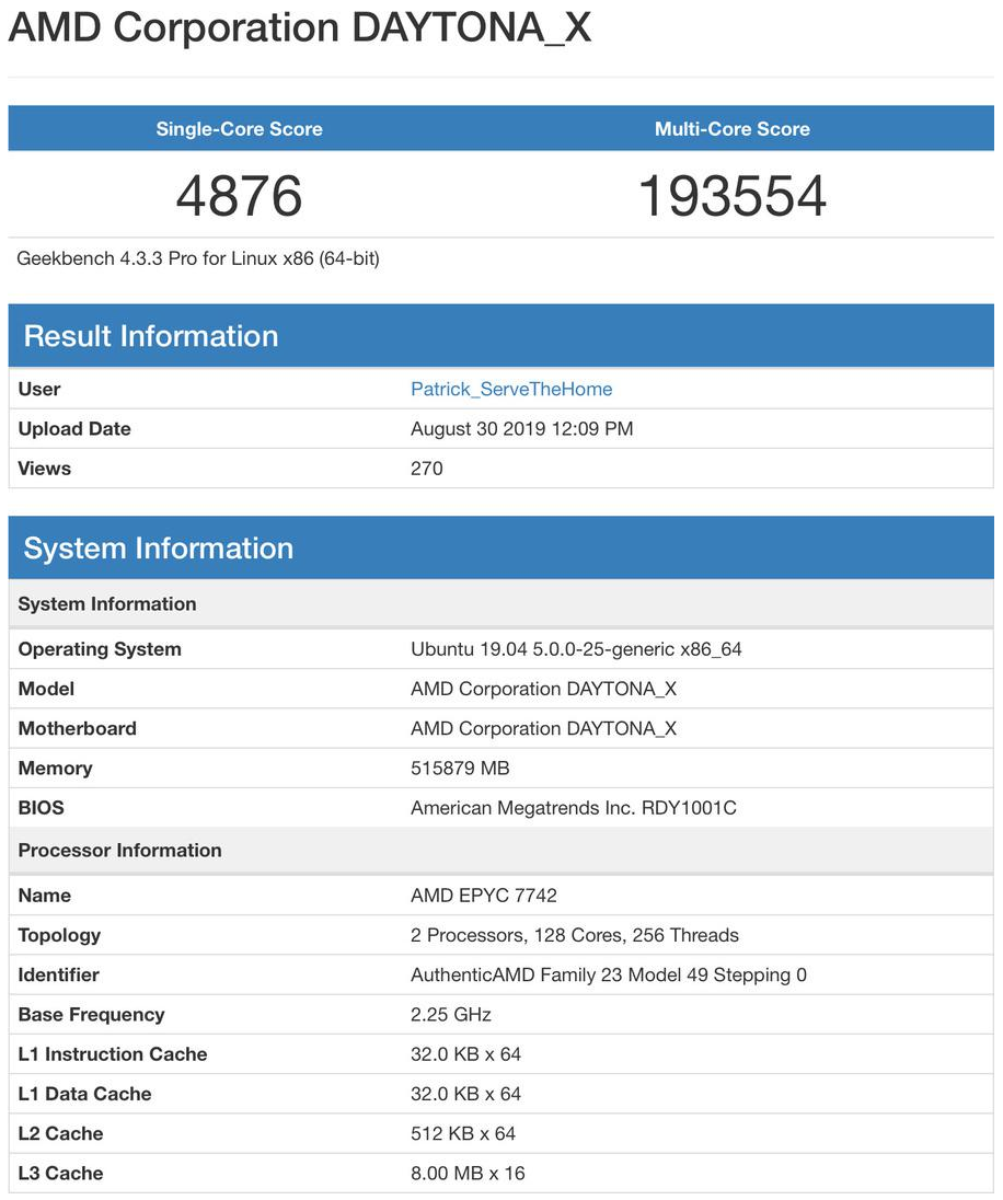 2019 09 03 7 28 42 AMD Epyc 7742 ที่คาดว่าเป็นรุ่นใหม่ล่าสุดแรงกว่า Intel Xeon 8180M และมีราคาถูกกว่า 75เปอร์เซ็นในราคาเซ็ตรวม( Intel Xeon 8180M ซีพียู 4ตัว) (AMD Epyc 7742 ซีพียู 2ตัว)
