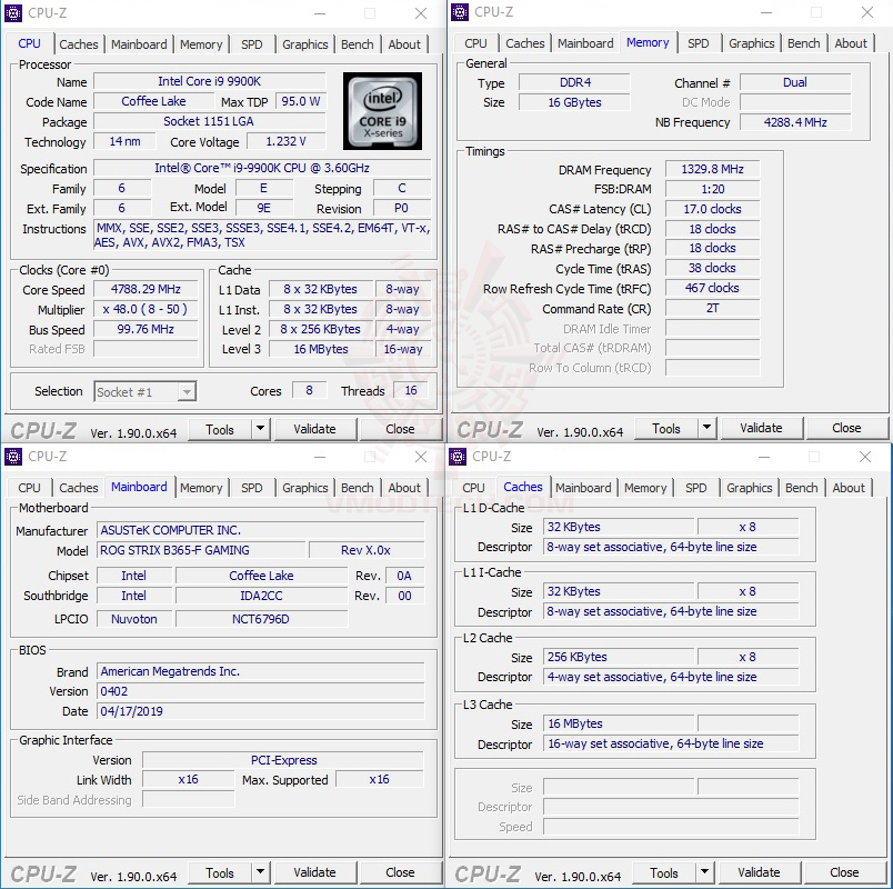 cpuid ASUS ROG STRIX B365 F GAMING REVIEW