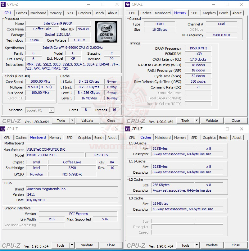 cpuid ASUS PRIME Z390M PLUS REVIEW
