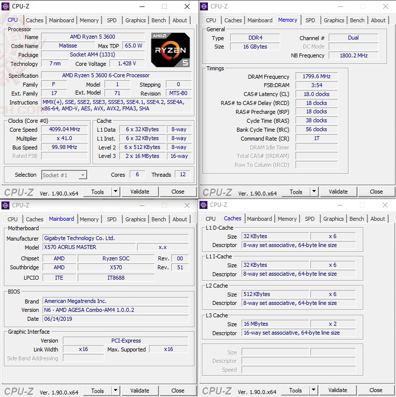 cpuid6 AMD RYZEN 5 3600 PROCESSOR REVIEW 