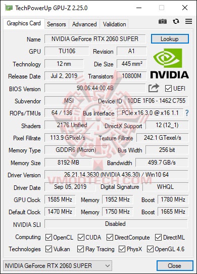 cpuoc cpuoc MSI GeForce RTX 2060 SUPER VENTUS OC Review