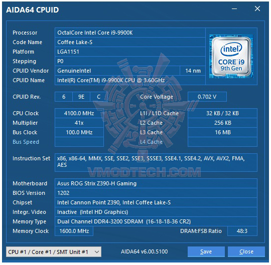aida64 HyperX FURY DDR4 RGB 3200MHz 16 18 18 1.35V 8GBX4 32GB REVIEW